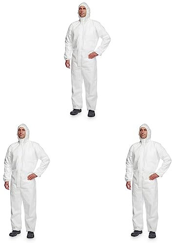 DuPont ProShield 20 Combinaison de protection à capuche catégorie III, type 5 et 6 Blanc Taille M (Lot de 3)