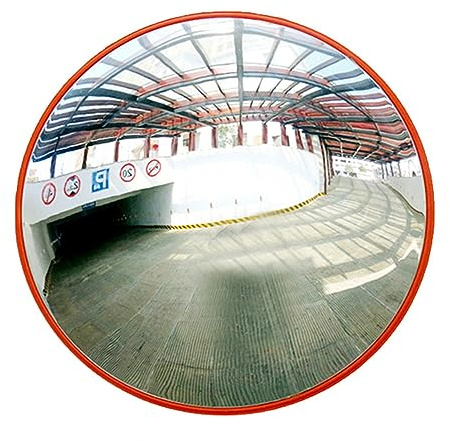 Konvexer Verkehrsspiegel für Garage Zufahrt Park, Konvexspiegel 45cm, Weitwinkel Sicherheitsspiegel, Straßenspiegel mit Halterung und Schrauben Enthalten, Verstellbarer Garagenspiegel