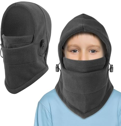 TAGVO Thermal Balaclava Hat for kids, Multifunction Balaclava Windproof ski Mask Full Face Cover Hat Breathable Snood Hood Hat Neck Warmer for Helmet Winter Outdoor Sports suitable for 4-10 years