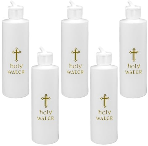 BolianOvi 5Pcs Holy Water Bottles Holy Water Empty Containers 250ml Holy Water Plastic Bottle