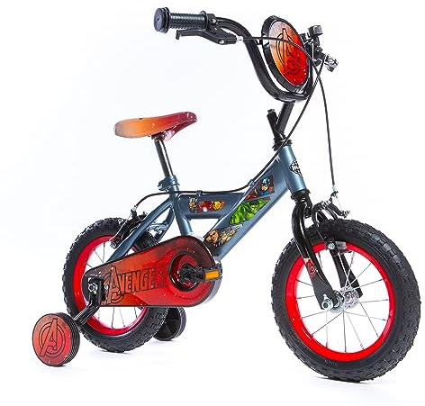 Huffy Avengers pojkar cykel 12 tum åldrarna 3-5 år 98-112 cm grå och röd ft Hulk, Iron Man + Thor