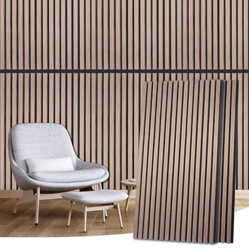 Akustikpaneele Holz- Schallabsorbierende Wandverkleidung Selbstklebend Akustikpaneele Eiche Dekorative Holzwand Akustikpanelen für eine stilvolle Raumgestaltung Holzpaneelen (Black Rose 2-pack)…