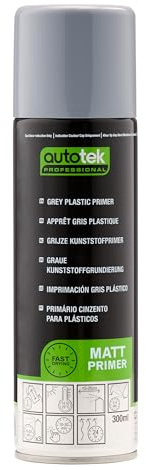 Autotek Professional Apprêt acrylique formulé avec expertise professionnelle, apprêt plastique gris, 300 ml