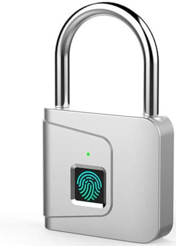 Lecreatekit Smart Fingerprint Padlock, Fingerprint Padlock Mini Smart Padlock Keyless USB Charging, One-click Identification For Office, Locker Lock, School, Gym Locker