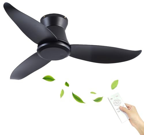 Grande ventilatore da soffitto con motore CC da 116,8 cm, per interni ed esterni, 3 pale, adatto per soggiorno e terrazza, senza luce, 90 cm