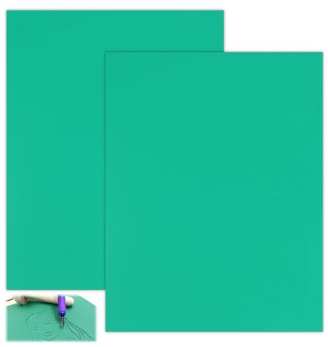 Tutamaz Weichgummi Linoldruck Platte, A3 Stempel Schnitzblöcke Linolschnitt Platten für Gravieren Kreative Projekte für Stempel Selber Machen Bastel- & Druckprojekte DIY Stempel, 2 Pcs