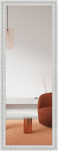 nielsen HOME Wandspiegel, 50 x 150 cm, Holz, Weiß, Ganzkörperspiegel für alle Wohnbereiche, Hoch- & Querformat, anpassbare Aufhänger, Francesca