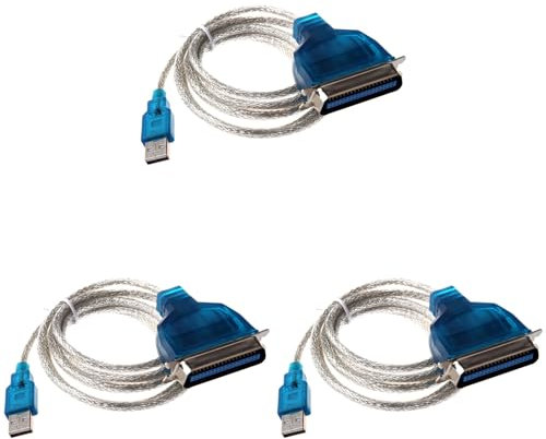 Eoslcusmvl 3X Cable USB A Paralelo IEEE 1284 Impresora (Conecta Tu Vieja Impresora Paralela A un Puerto USB)