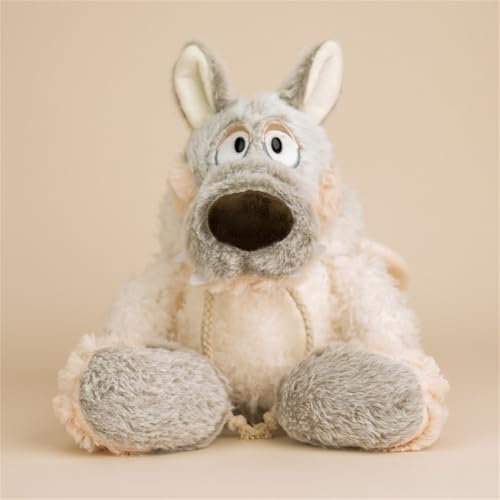 Ueiwffzo Wolf Plüschtier, niedlich Wolf Kuscheltier Plüschpuppen 35cm, Kuscheltiere Weiche Plüsch Wolf Puppe Plüschtiere Geschenk für Jungen Mädchen Babys
