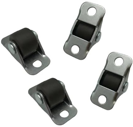 LZZYFPX 4 Pezzi puleggia for Porta Scorrevole Piccola Ruota rotelle silenziose direzionali fisse Piccole rotelle for Piccoli mobili, armadi, sedie, casa(Black)
