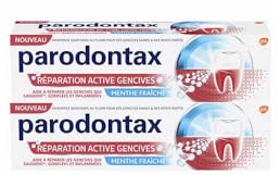 PARODONTAX Zahnpasta + aktive Reparatur, repariert blutendes Zahnfleisch, geschwollenes, entzündetes Zahnfleisch, klinisch nachgewiesen, ab 1 Woche Anwendung, frische Minze, 2 x 75 ml