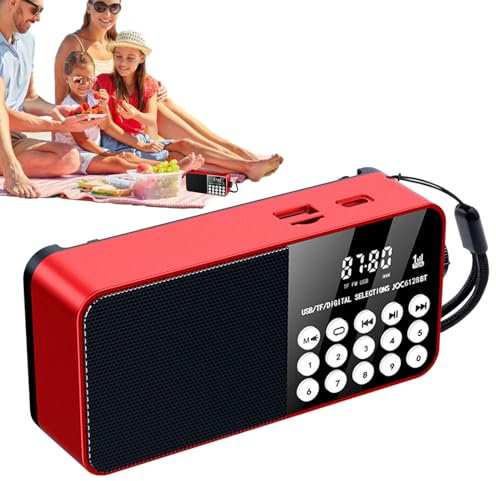 Radios Portables,Radio Météo Numérique Rechargeable avec Lampe Torche | Prise Casque, Alimenté par Piles, Accessoire de Camping pour Seniors, Femmes et Hommes