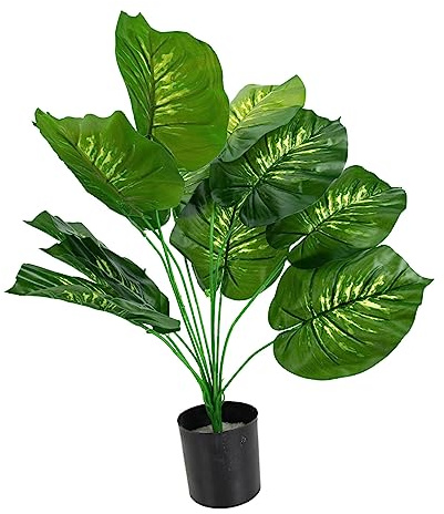 VALICLUD Simulation Bonsai Artificial Potted Plant Large Faux Monstera for Indoor Decoration Realistic Greenery for Home Office and Event Decor Summer Houseplant Alternative