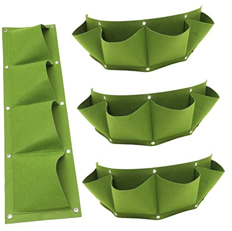 BESTonZON 4 Pièces Culture Feutre pour Plantes Lot de Suspendus Résistants pour Jardinage Intérieur Extérieur pour Terre Carottes Fleurs