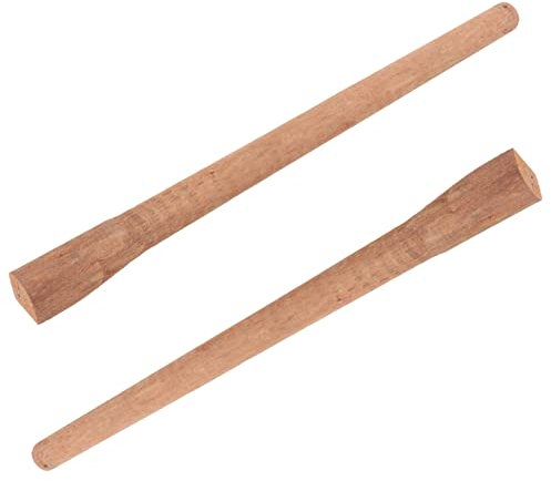 AUTSUPPL Manico in Legno Per Accetta 2 Pezzi Ricambio Per Camping Manico Quadrato Antiscivolo Facile Da Installare 50cm Per Attrezzi Da Giardino