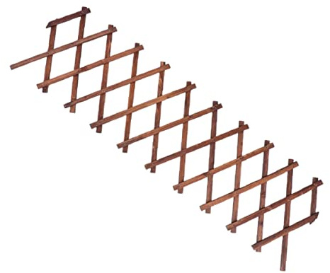 Hemobllo Treillis De Jardin Extensible en Bois Carbonisé 44cm x 22cm, Support Mural pour Plantes Grimpantes, Tuteur De Vigne Ajustable Antirouille pour Extérieur