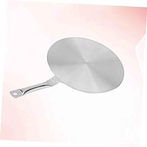 SOLUSTRE Stainless Steel Heat Converter Disk for Induction Cooker Thermal Guide Plate for Gas and Electric Hob Cooktop Heat Diffuser Compatible with Iron and Ceramic Cookware