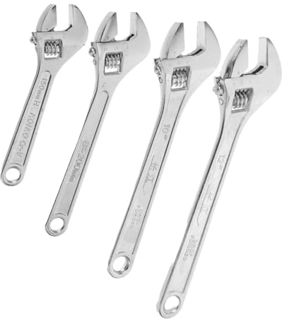 jojofuny Juego De 4 Llaves Inglesas Portátiles Para El Hogar Herramientas De Fontanería Industriales Kit Multifunción Ajustable Extraíble Retráctil Universal Para Garaje
