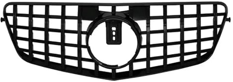 Kühlergrill Für Benz E W212 E250 E300 E350 E500 2010-2013 Diamant-Design, Oberer Kühlergrill, Glänzend Schwarz Sport Kühlergrill(GTR-Glossy Black)