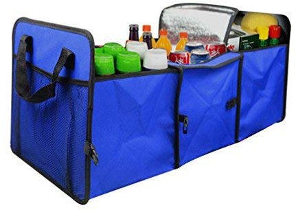 UrsoKuz Kofferraum Organizer, zusammenklappbare Car & SUV Cargo Organizer mit Kühlung und Isolierung Fach für Auto Organisation Shopping Camping Picknick und lange Reise