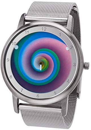 Rainbow e-motion of color Avantgardia Vertigo Unisex Armbanduhr Edelstahlgehäuse