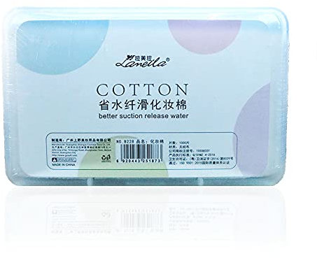 ANCLLO 1000 Stück Make-up Gesichtspads, Nagellackentferner-Pads, fusselfreie Nageltücher, Gesichtsaugen, Make-up-Tücher, quadratische Kosmetik-Baumwollpads