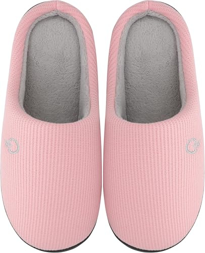 Mishansha Unisex Pantofole Memory Foam Peluche Leggere Rosa 40/41EU