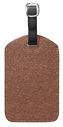 Tuch Alte Braune Strea Kofferanhänger mit Adressschild Lustig Leder Gepäckanhänger ID Etikett mit Namenschild für Reise Koffer Tasche(3PACK)