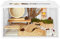 Large Hamster Pet Habitat Hutch Cage, Waterproof House For Guinea Pig, Ferret, Chinchilla, Gerbil Mice, Small Animals (Size : 60cm)