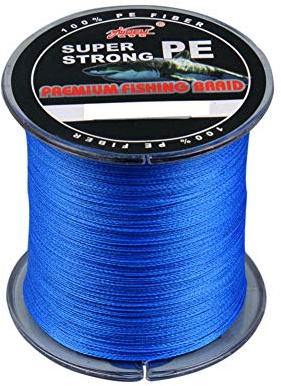 L SERVER Geflochtene Angelschnur 300 Meter 4 Geflochtene PE Schnur Angelschnur Anti Biss Linie Angelschnur Ködern, Blau, 2.5（0.26mm/13.6kg）