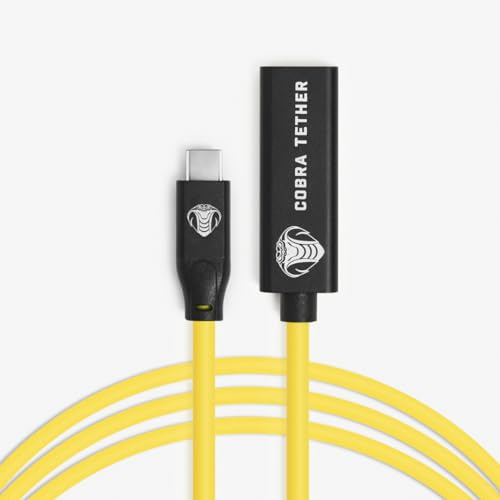 Cobra Tether Câble USB-C - 5 m - Rallonge professionnelle pour photo et vidéo - Jaune