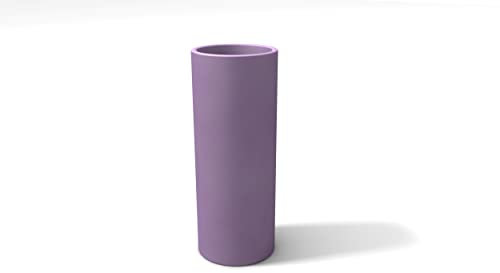 Kloris Barocco Pot de Fleurs cylindrique 70 Lilas glycines polyéthylène diamètre 35 cm Hauteur 70 cm Profondeur Compartiment 26 cm. Fabriqué en Italie