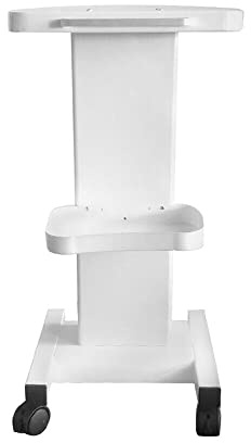 Carrello da salone di bellezza mobile – supporto per strumenti di bellezza – strumento per accessori spa – servizio multifunzione con ruote – bianco