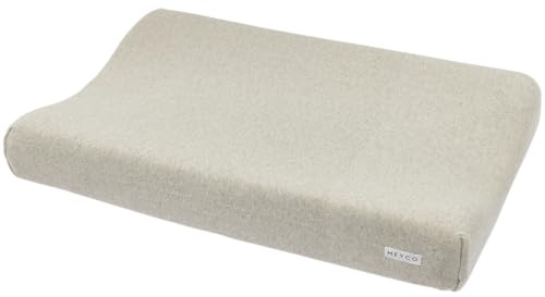 Meyco Wickelauflagenbezug 50x70cm gestrickt Spannlaken Sand Melange | 100 % Baumwolle - Oeko Tex zertifiziert - kuschelig weich - hautfreundlich - feuchtigkeitsabsorbierend & schnell trocknend