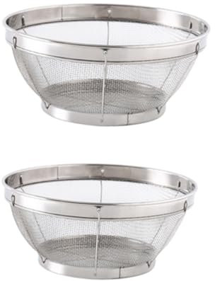 Alipis 4 Pz Di Scarico in Acciaio Inossidabile Piccolo Contenitore Cestino Per L'asciugatura Cucchiaio in Silicone Cesto Scola Frutta Da Cucina Colino Maglia Cesto Di Riso
