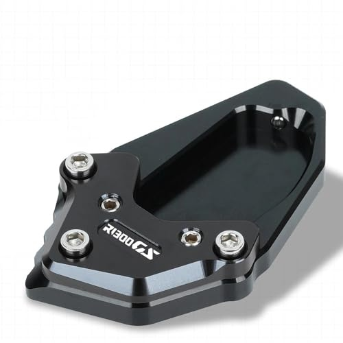 FJHEBIOUB Motorrad-Ständerplatte Für GS1300 R 1300 GS R1300GS ADV Abenteuer 2023 2024 Motorrad Seitenständer Vergrößern Erweiterung Kickstand Fußpolster Unterstützung(Black)