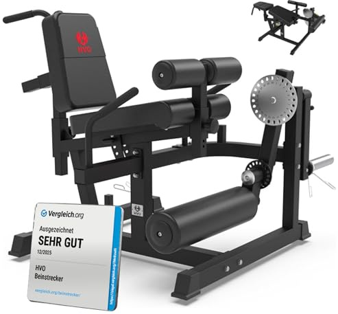 HVO Beinstrecker und Beinbeuger Gerät: Sitzende Beinstrecker Maschine Beine Curl Trainingsgerät Beinpresse Beintrainer für Zuhause Fitnessgerät Home Gym sportgeräte Leg Curl and Extension Schwarz
