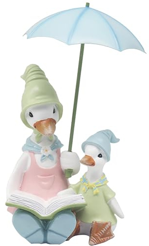 The Leonardo Collection Rainy Day Ducks Storytime Home Decor Figurines & Ornaments For Home & Office | Decorative Accessories Statues For Indoor & Outdoor | Lovely Gifts for Women & Men