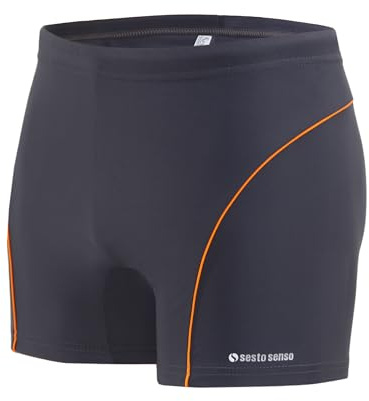 sesto senso Sportig, åtsittande och vattentät badbyxa för män – storlekar från M till 4XL, olika färger, åtsittande badbyxa, 3XL stor