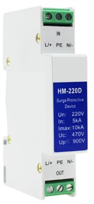 Din Rail 12V 24V 48V 220V AC/DC Power Supply Lightning Surge Protector Arrester SPD Surge Protective Device(220V DCAC)