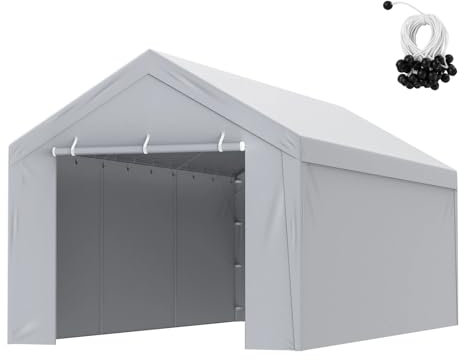 Ayztantine Tenda da Garage Carport Tettuccio di Ricambio for Posto Auto Coperto, Copertura for Garage, Tenda Superiore, telone Impermeabile for impieghi gravosi (Telaio Non Incluso)