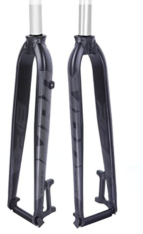 HSIRYAOHD MTB DH FedergabelBike Starre Gabel, 0,3 cm gerades Rohr, gewindelose Scheibenbremse, Fahrradgabel, harte Fahrradgabel 66/19,8/29 Zoll, Vordergabel für Fahrrad, leichte Fahrradgabel (Grau 1)