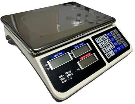 gloca Bilancia Professionale Digitale Elettronica Max 40Kg Divisione 2gr