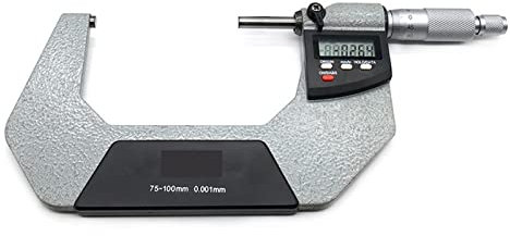 KONGMM Bügelmessschraube, Electronic äußeres Mikrometer 0-25mm 25-50mm 50-75mm 75-100mm 0,001 mm Digital Mikrometer Messgerät Micrometer Messwerkzeuge(75-100mm 0.001)