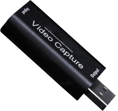 Emdvsco Tarjeta de Captura de Video,Adaptador de Captura de Video Portátil con Baja Latencia - Capturador de Audio Compacto y Versátil para Emisión, Jugadores, Creadores de Contenido y Streaming en
