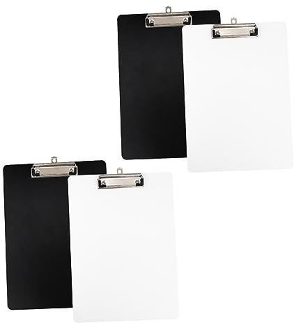DOITOOL 4pièces Tableau Écriture Portable Plastique Presse- Pour Documents Lot De Planches à Écrire