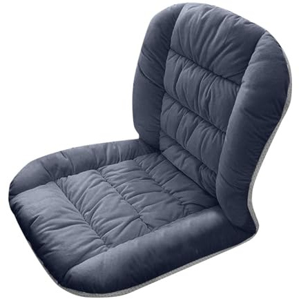 Stuhlkissen mit Rückenteil Sitz, Ergonomisches Bürokissen, Rückenkissen mit Bänder, Winter Dicker Warme Polsterauflage Gartenstuhl für Stühle Bänke in Haus und Garten (Grau)