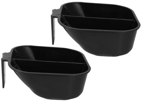 CIYODO 2 Pièces Bol à Teinture Cheveux Plastique avec Poignée et Base Antidérapante Bol Mélangeur Stable pour Salon Coiffure et Usage DIY pour Coloration et Soins Huileux