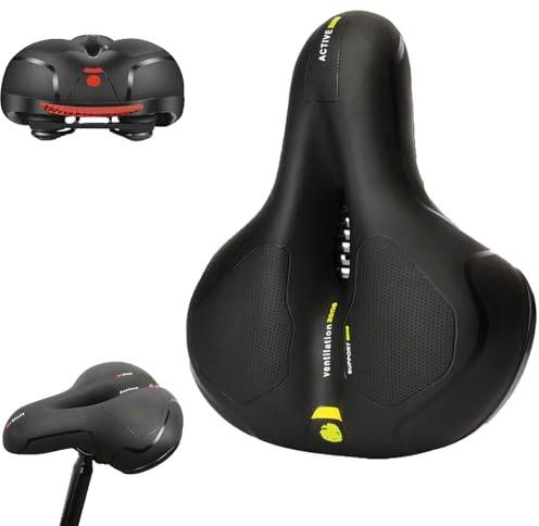 Cloud Comfort Max Sattel, Weicher Fahrradsattel, Cloud Comfort Pro Fahrradsattel, Gel Sattel, Breit, Stoßdämpfend, Bequem, Atmungsaktiv, Mit Reflektorstreifen