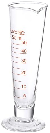 DOITOOL Vaso Medidor de Vidrio Transparente Graduado Resistente Químicos Copa de Laboratorio para Medir Líquidos con Alta Claridad y Tolerancia al Calor